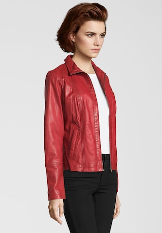 7ELEVEN Lederjacke 'NORMA' in Rot