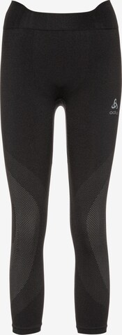 ODLO Skinny Workout Pants in Black: front