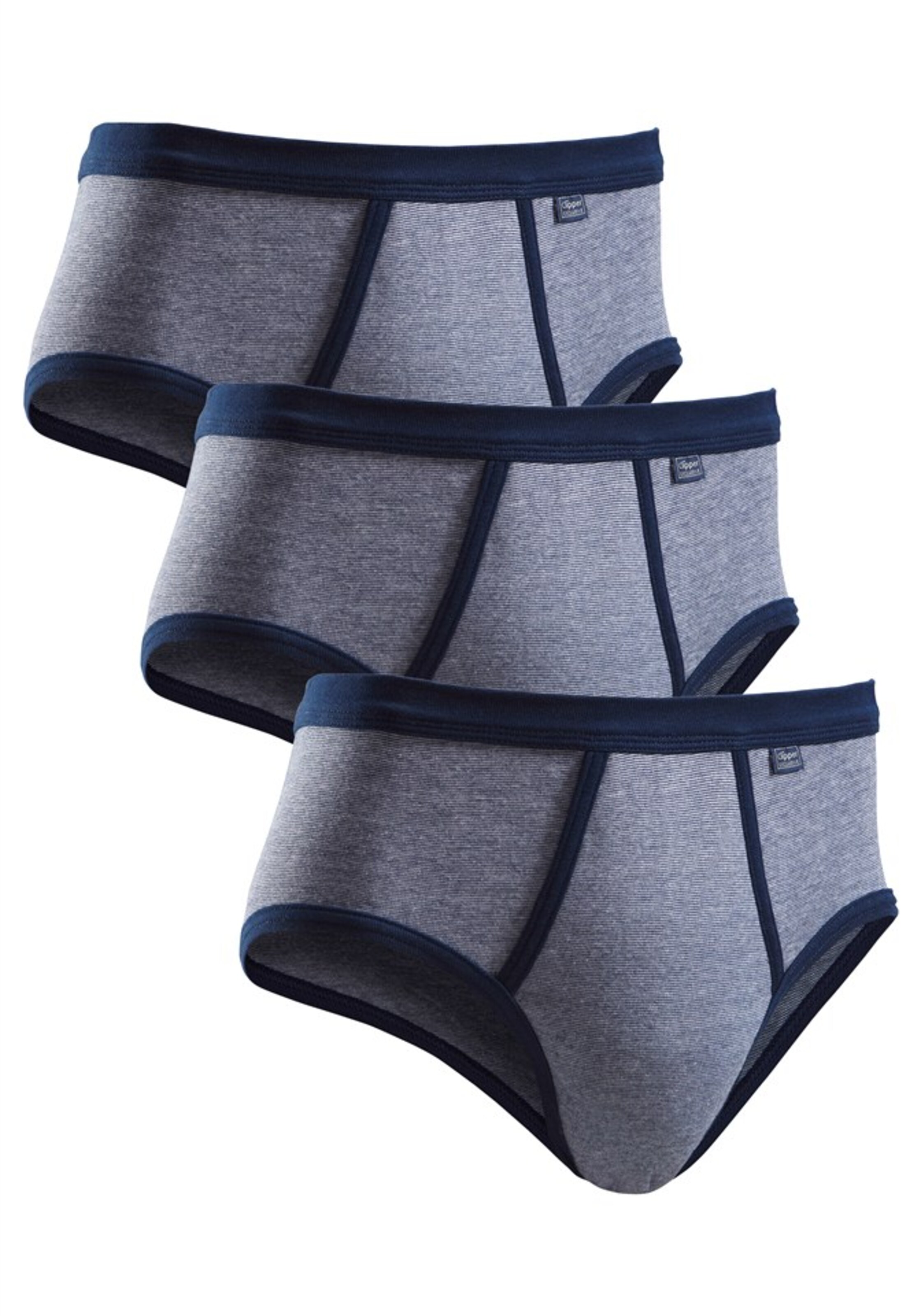 CLIPPER Slip (3 Stück) in Grau: Vorderseite