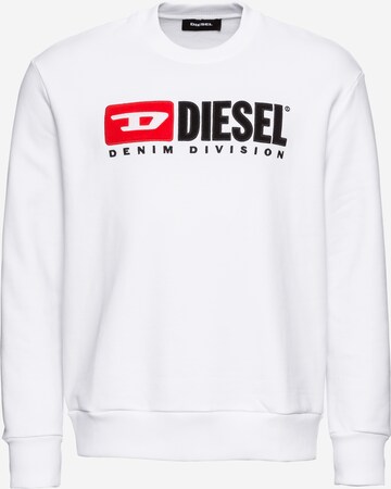 DIESEL Sweatshirt 'S Crew Division' in Wit: voorkant
