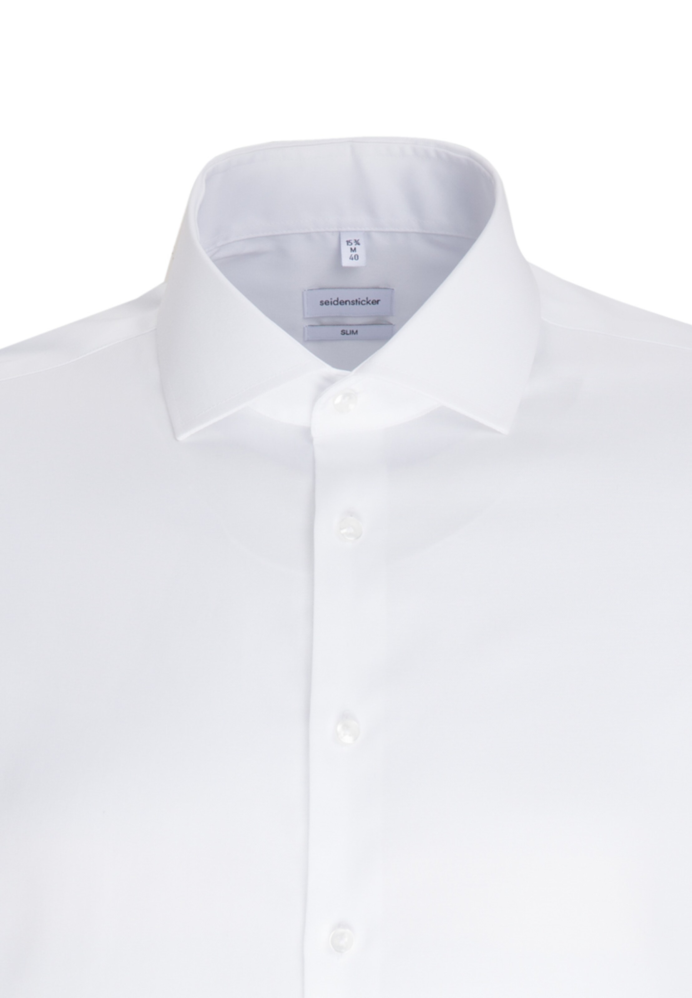 SEIDENSTICKER Slim fit Business shirt in White: front