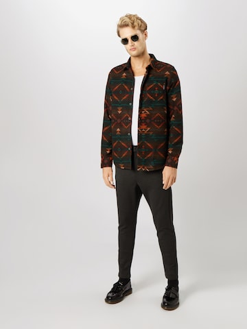 Iriedaily Regular fit Button Up Shirt 'Santania' in Brown