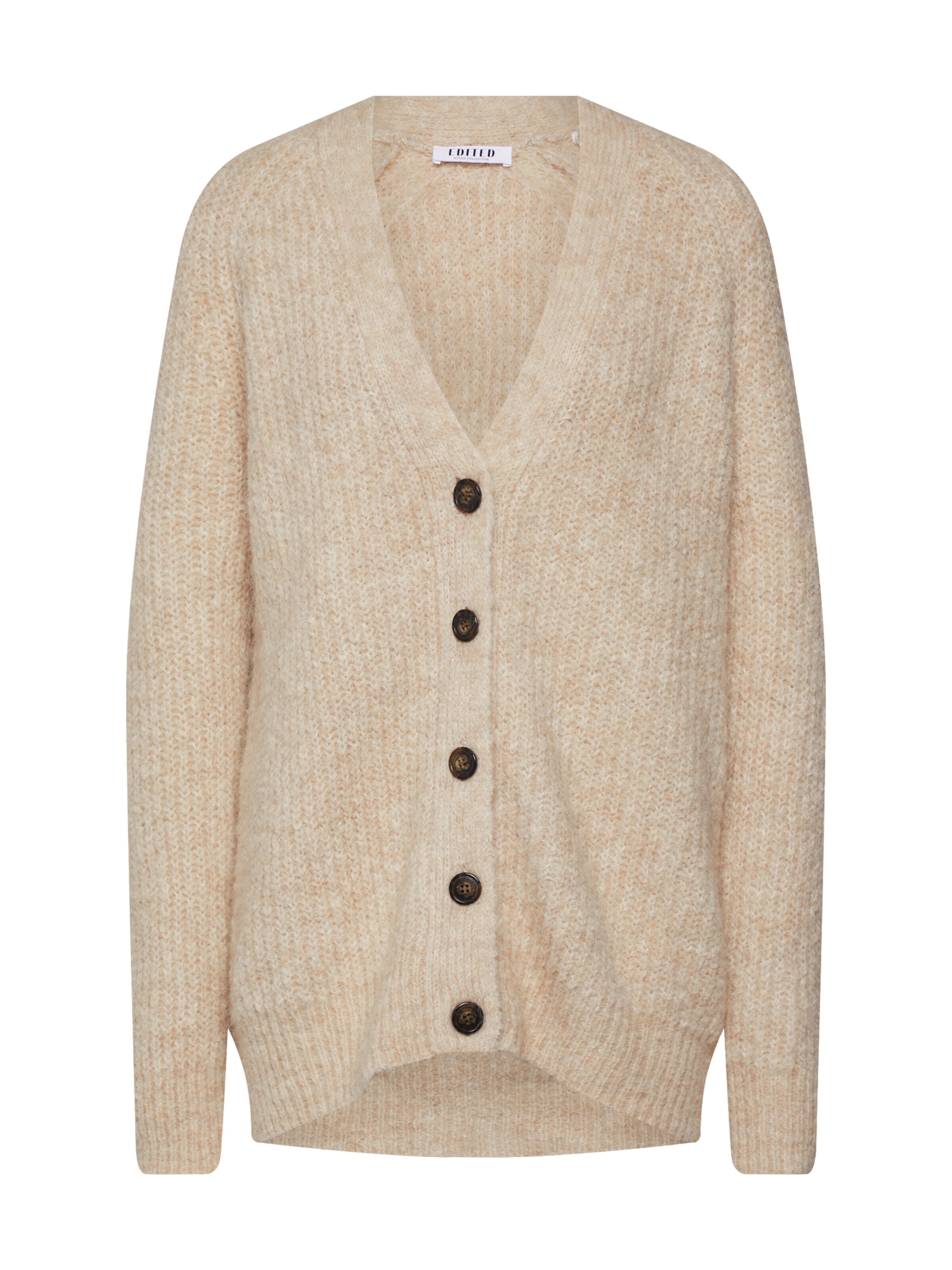 EDITED Strickjacke 'Eliandro' in beige: Frontalansicht