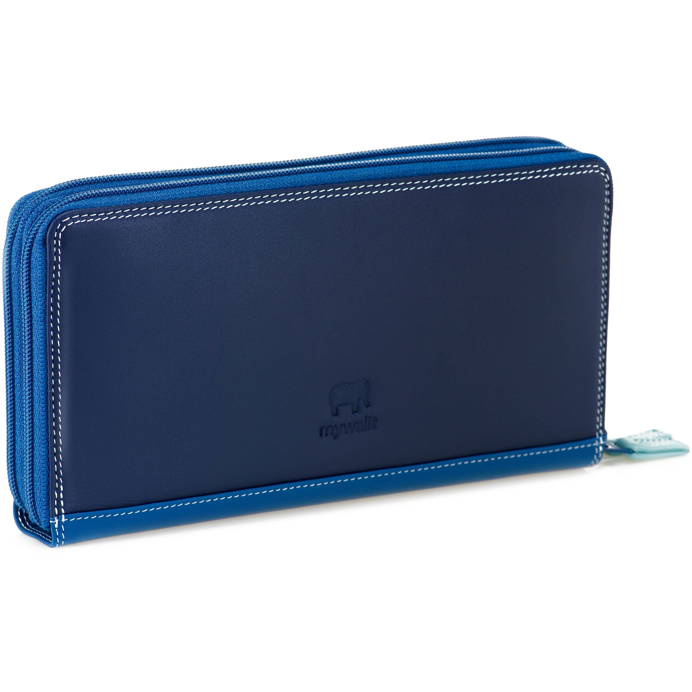 Frauen Portemonnaies mywalit Geldbörse 'Medium Tri-fold' in Blau, Nachtblau, Himmelblau - LE98698