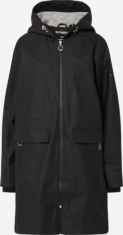 Manteau mi-saison Superdry en noir : devant