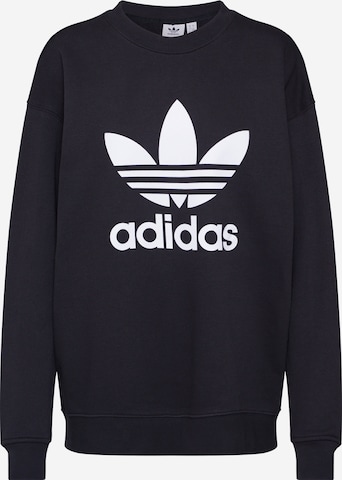 ADIDAS ORIGINALS Mikina 'Trefoil' - Čierna: predná strana