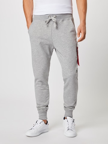 ALPHA INDUSTRIES Tapered Pants 'X-Fit' in Grey