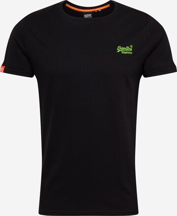 Coupe regular T-Shirt Superdry en noir : devant