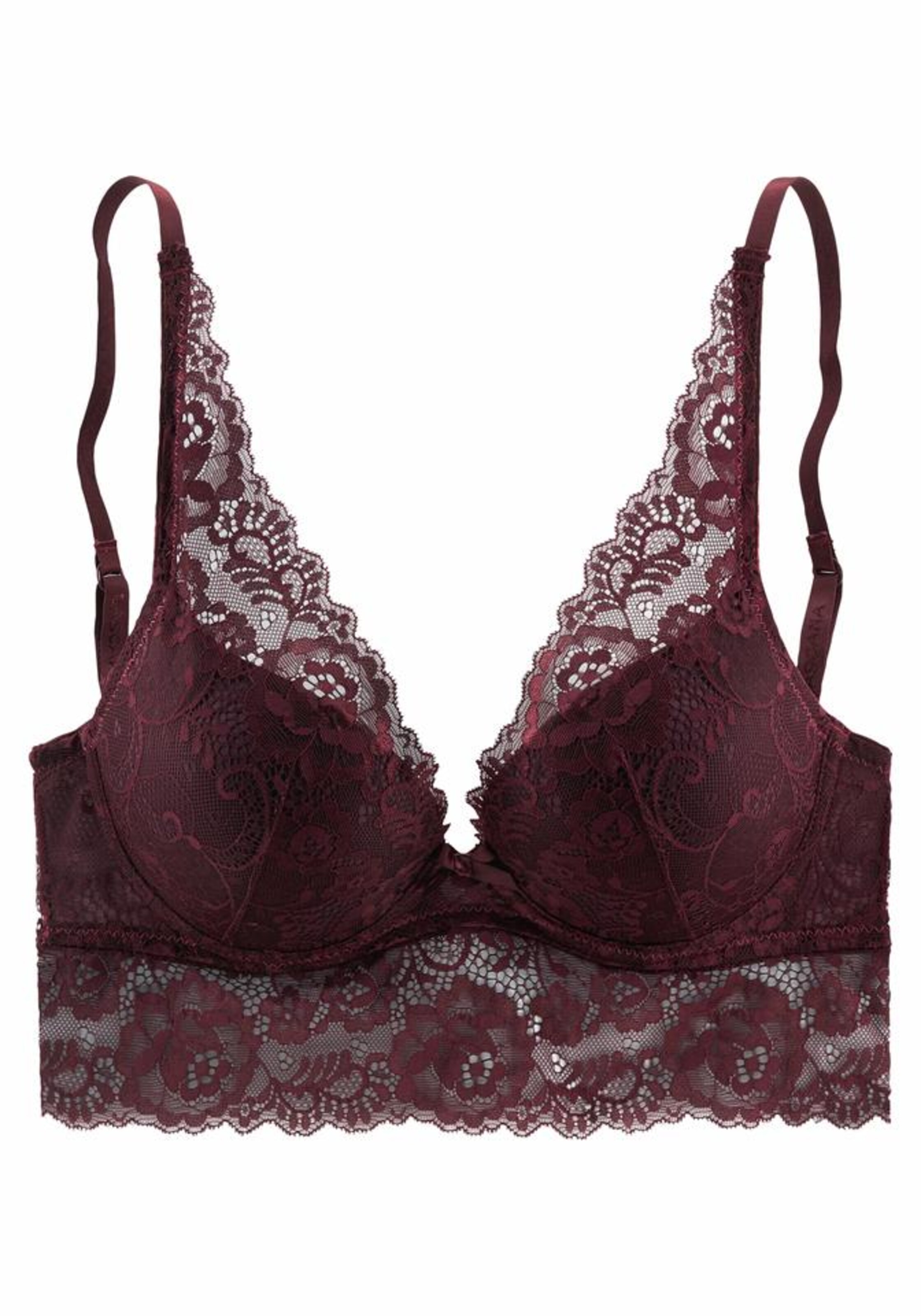 Lascana Bustier Push Up Bh In Burgunder About You