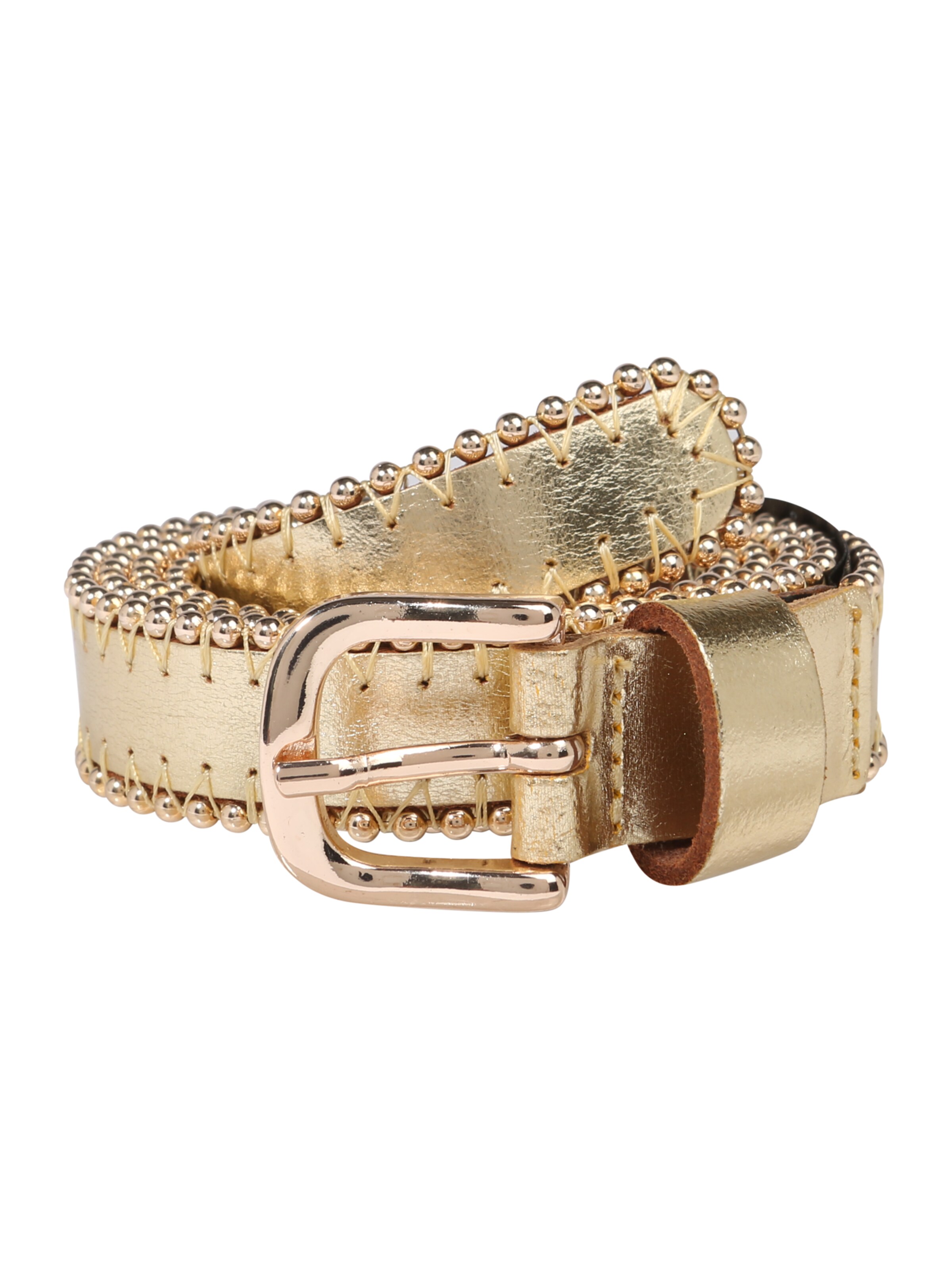 PIECES - Riem 'PCHILDE LEATHER JEANS BELT' in de kleur Goud