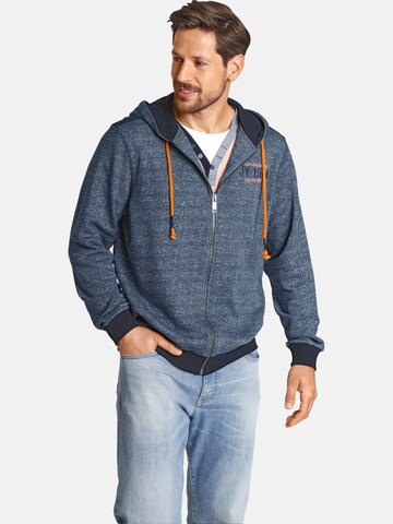 Jan Vanderstorm Zip-Up Hoodie 'Robart' in Blue