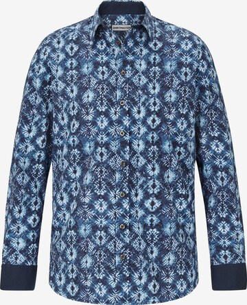 Shirtmaster Overhemd 'Batic Flower' in Blauw