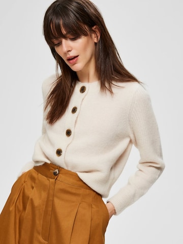 SELECTED FEMME Knit Cardigan SLFSIA in Wool White ABOUT YOU