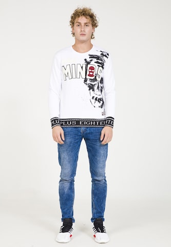 Sweat-shirt PLUS EIGHTEEN en blanc