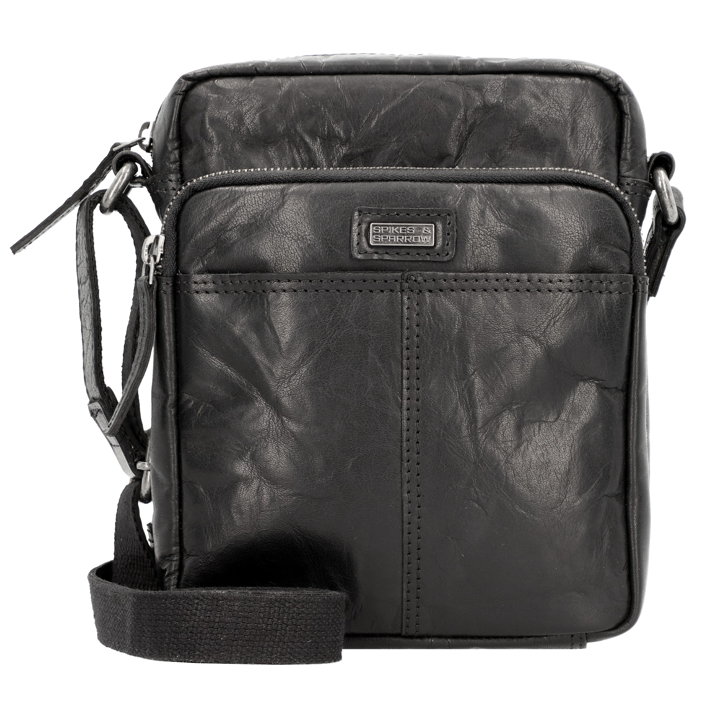 Spikes & Sparrow Crossbody Bag in Black: front