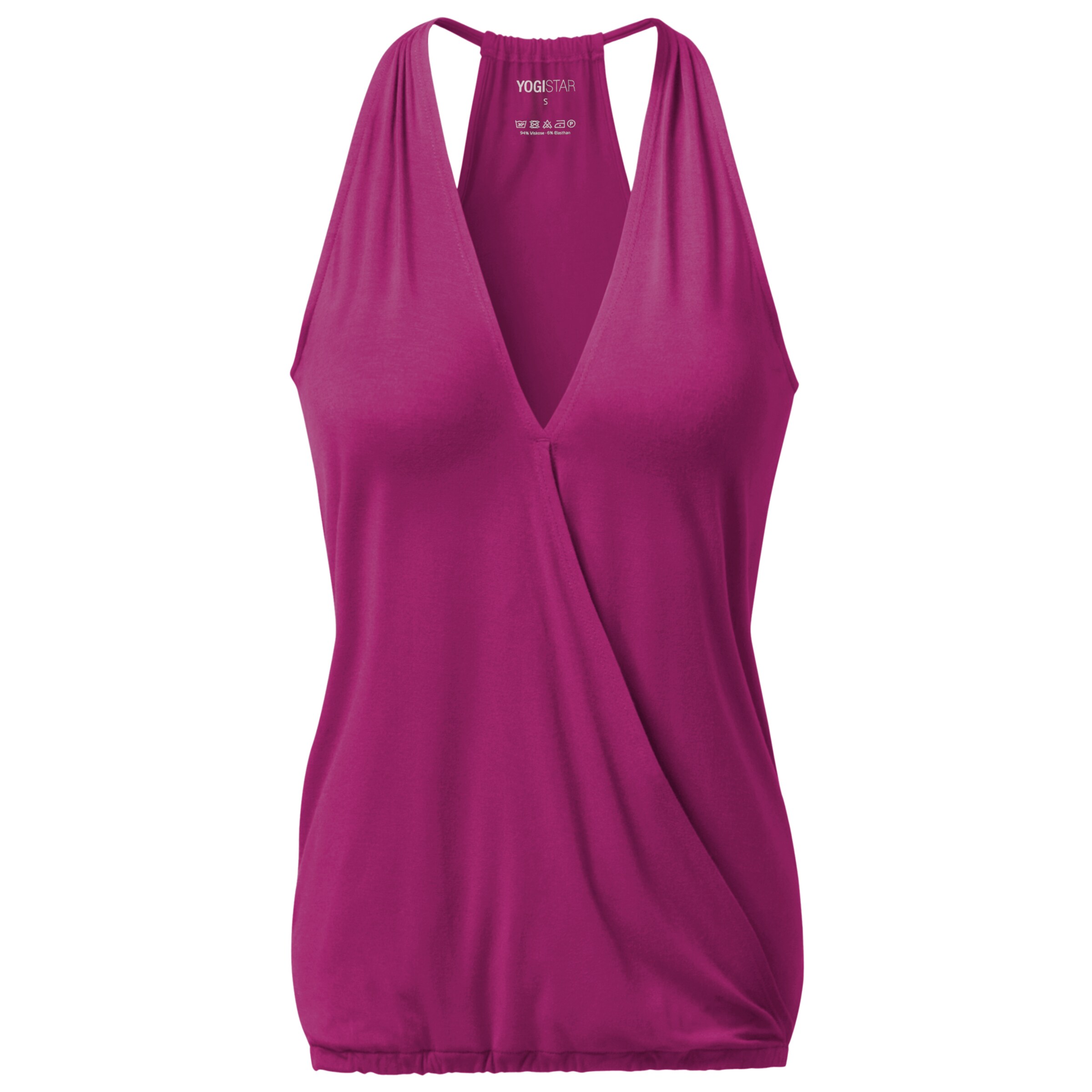 YOGISTAR.COM Racerback 'ala' in Pink: Vorderseite