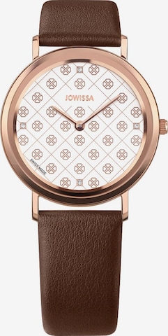 JOWISSA Analoog horloge 'AnWy' in Bruin: voorkant