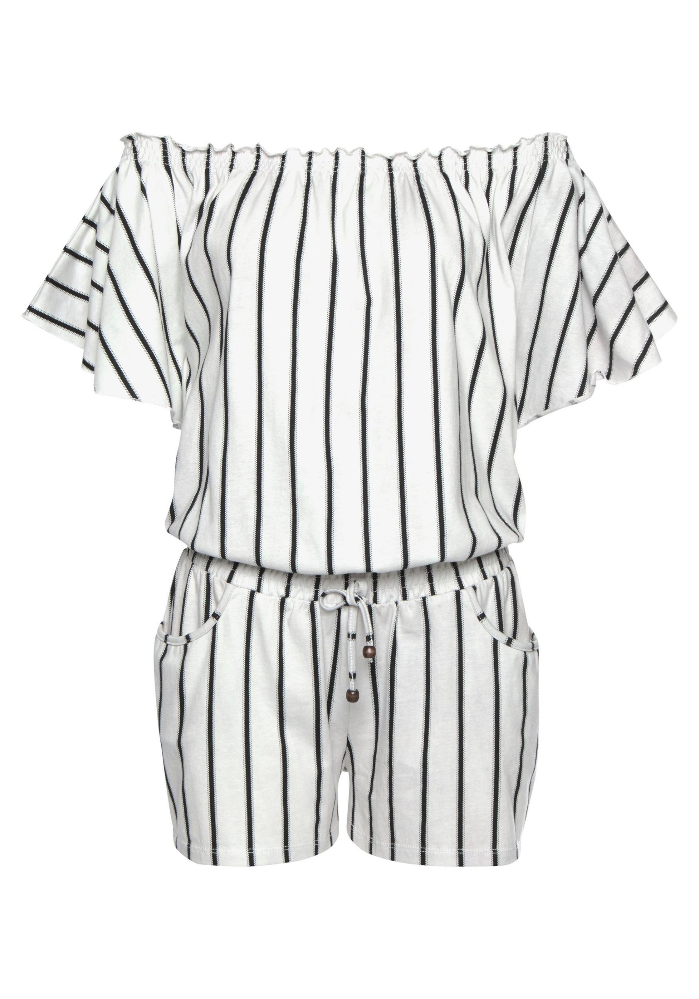 LASCANA - Strandoverall in schwarz