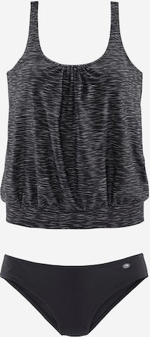 KangaROOS T-Shirt Oversize-Tankini in Schwarz: predná strana