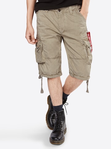 ALPHA INDUSTRIES Loosefit Housut 'Jet' värissä beige: etupuoli