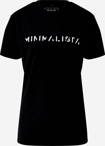 Mister Tee Shirt 'Minimalista' in Zwart: voorkant