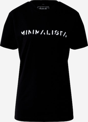 Mister Tee Shirt 'Minimalista' in Zwart: voorkant