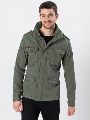 Veste mi-saison 'Rookie' Superdry en vert : devant