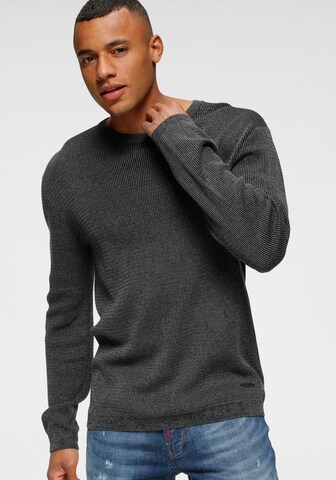 Bruno Banani Strickpullover in Grau: Vorderseite