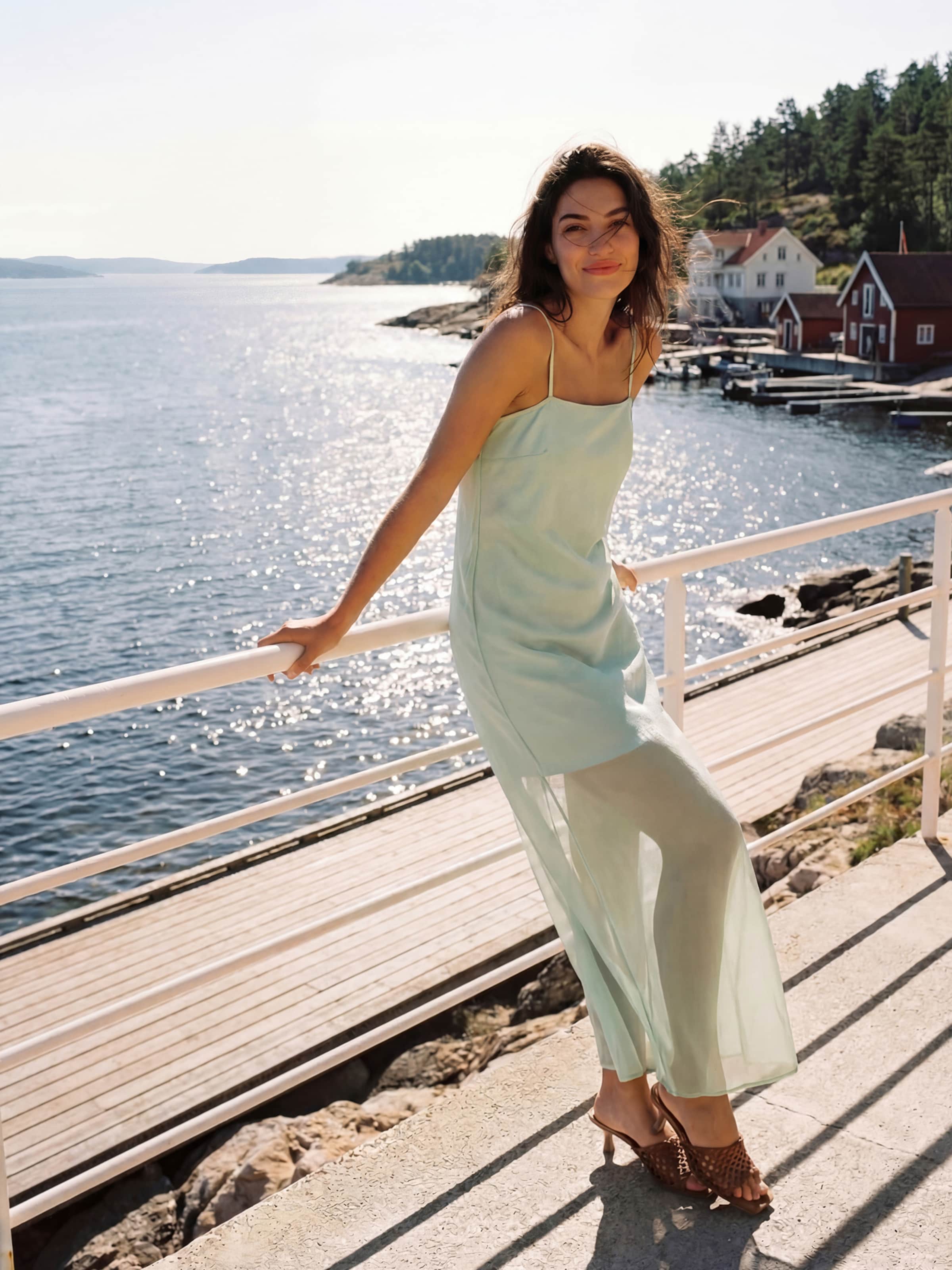 Vania - Pastel Green Seethrough Dress Look