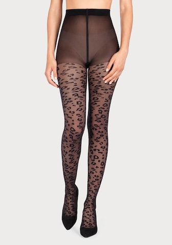 PETITE FLEUR GOLD Fine Tights in Black