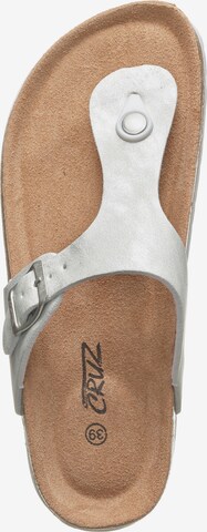 Cruz T-Bar Sandals 'KRISTIN' in Silver