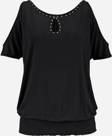 T-shirt LASCANA en noir : devant