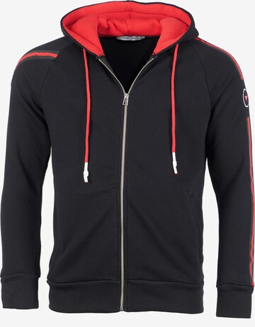 TOP GUN Zip-Up Hoodie 'Rallye' in Black: front