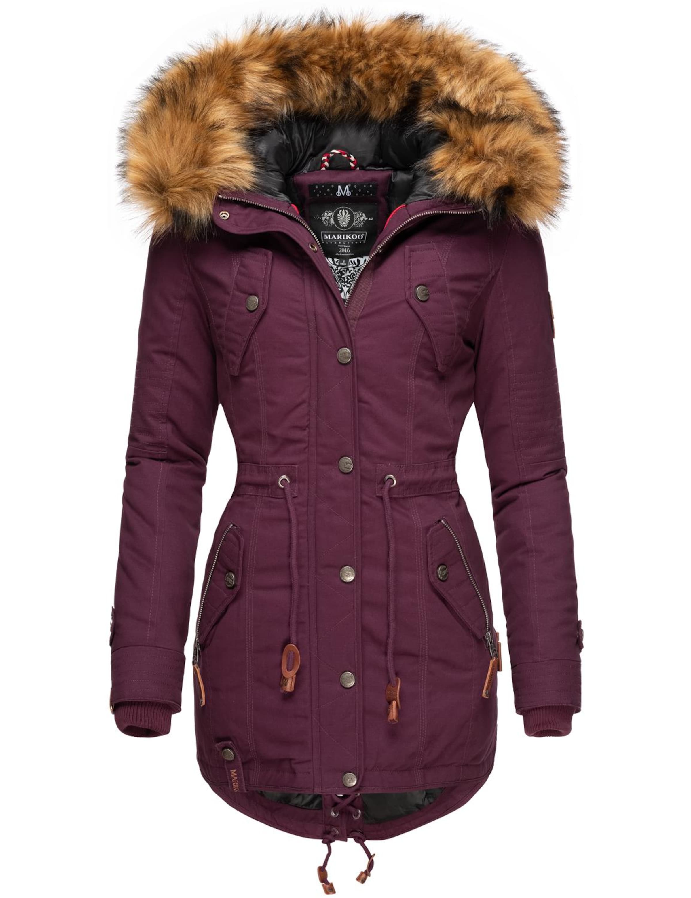 MARIKOO Winter parka 'La Viva' in Red: front