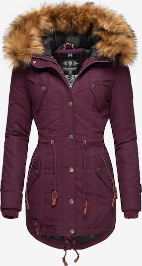 MARIKOO Winter parka 'La Viva' in mottled brown / Wine red, Item view