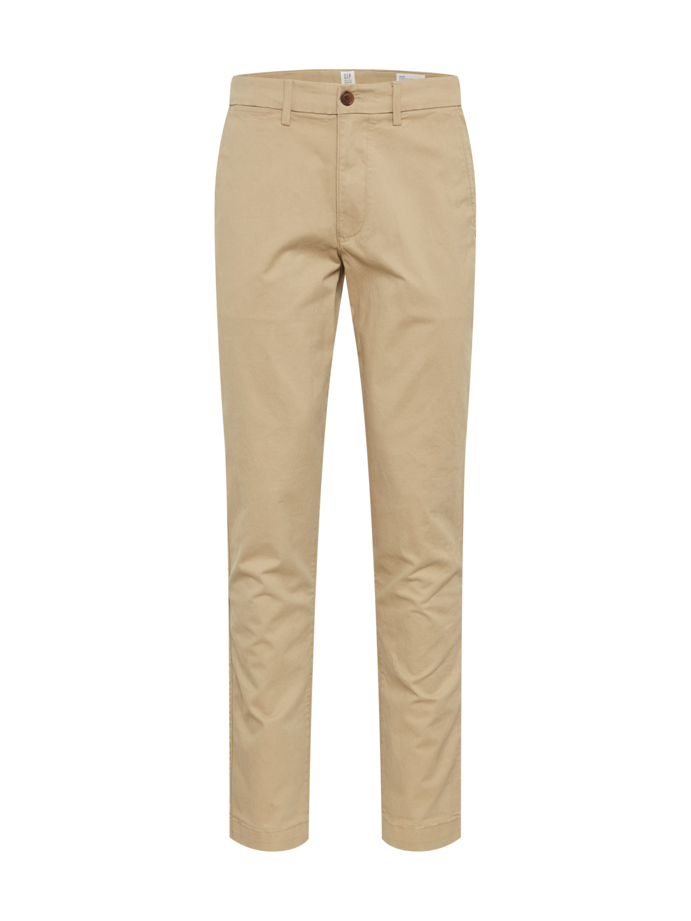 Coupe slim Pantalon chino 'V-ESSENTIAL' GAP en beige : devant