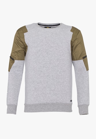 Sweat-shirt PLUS EIGHTEEN en gris : devant