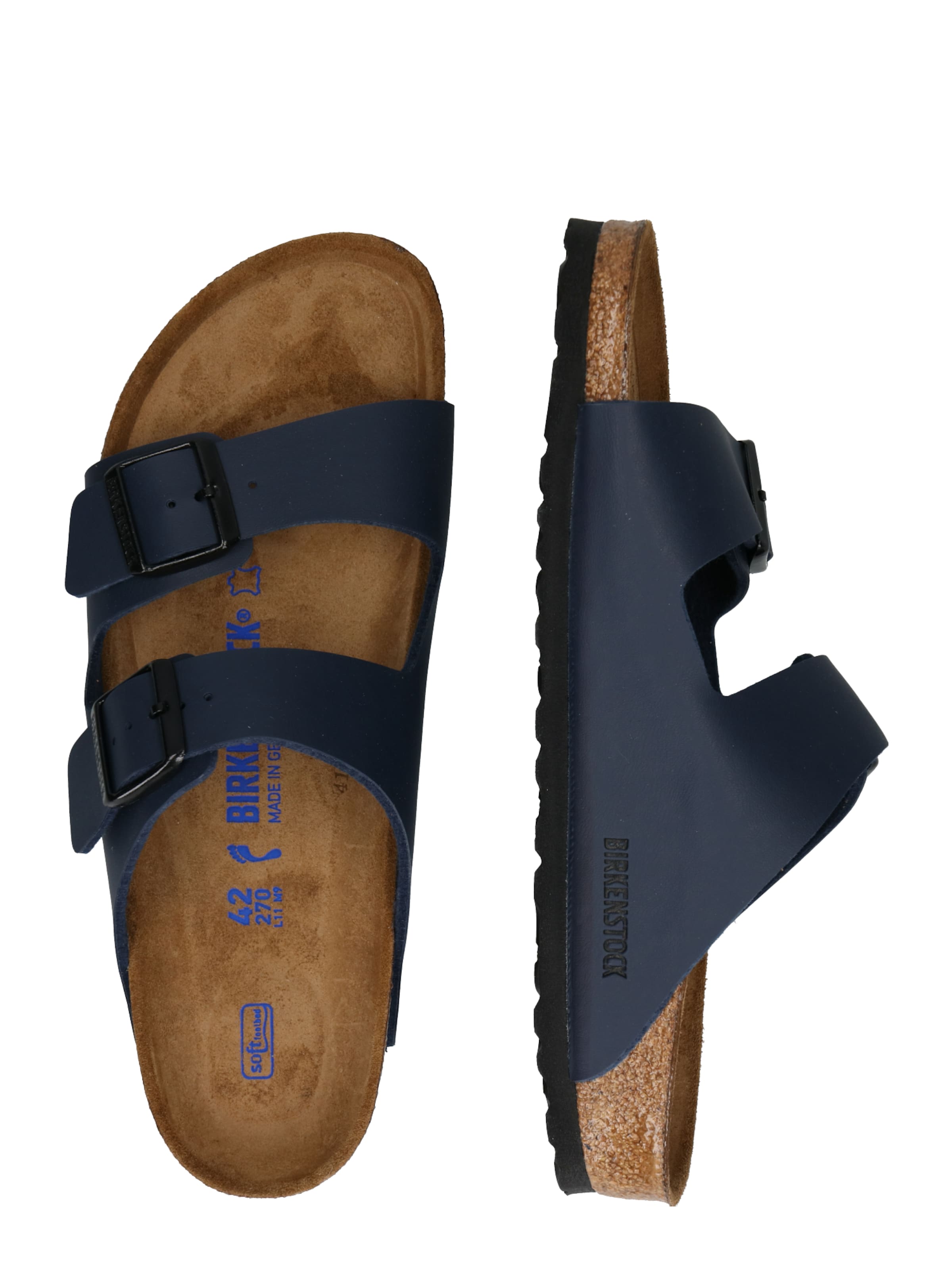 BIRKENSTOCK Pantofle 'Arizona' – modrá: boční strana