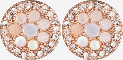 FOSSIL Boucles d'oreilles 'VINTAGE GLITZ' en or rose / rose / blanc, Vue avec produit