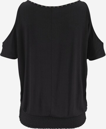 LASCANA Shirt in Schwarz