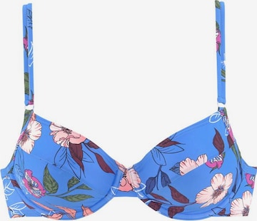 Push-up Sutien costum de baie de la s.Oliver pe albastru: față