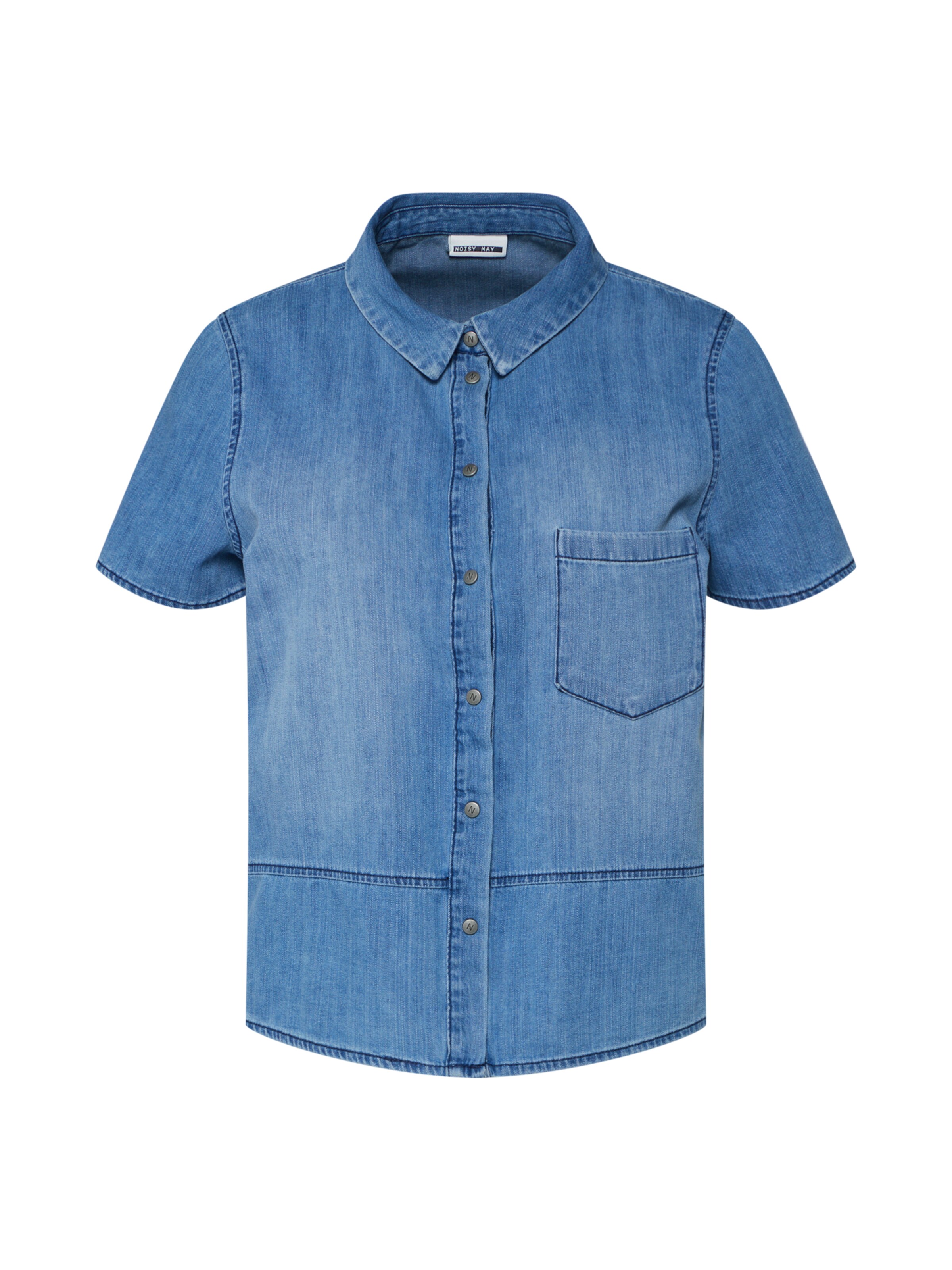 Noisy may - Blouse 'REGAN' in de kleur Blauw denim