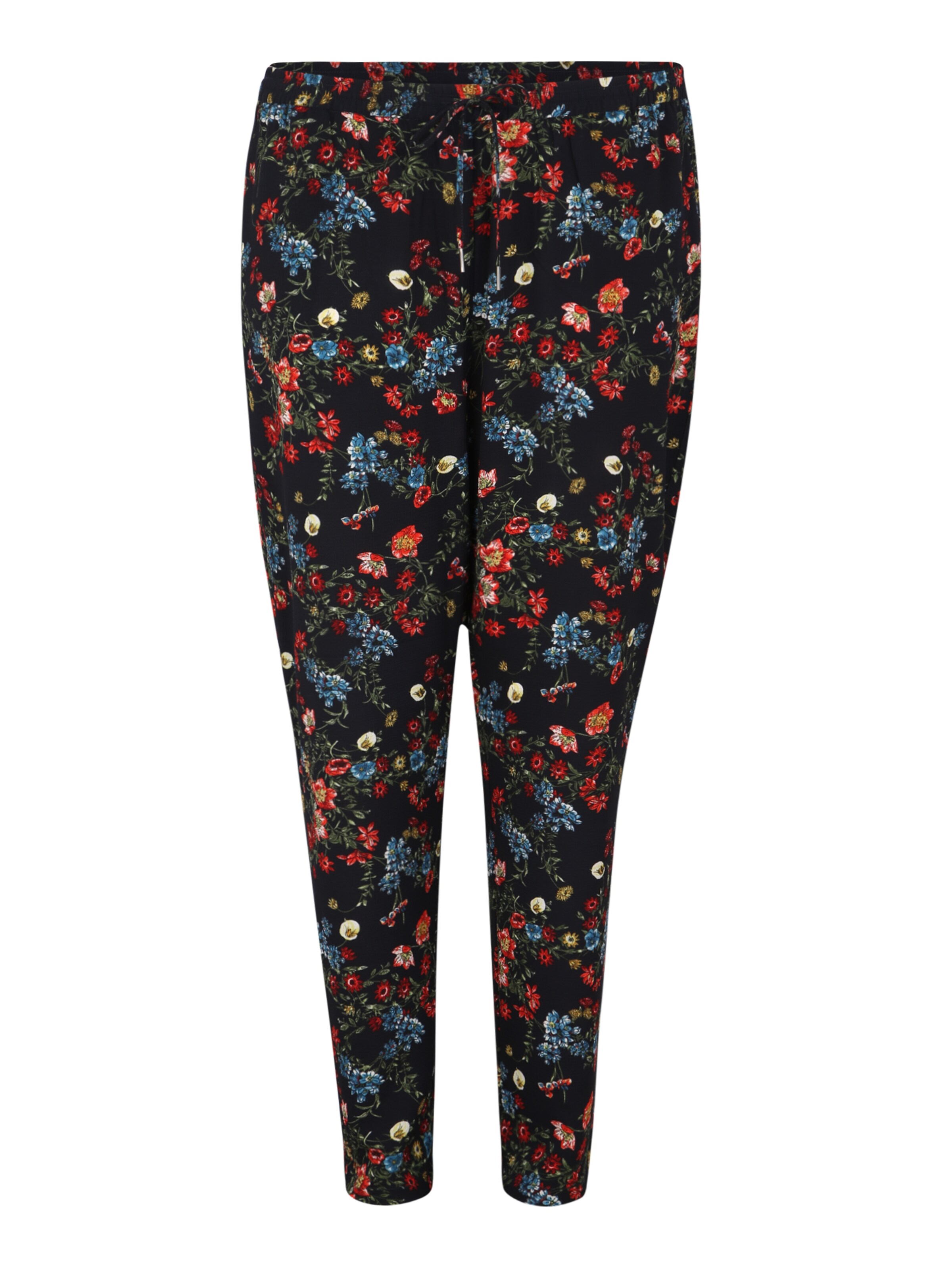 ONLY Carmakoma - Broek 'CARLUXEVE LOOSE PANT AOP' in de kleur Nachtblauw