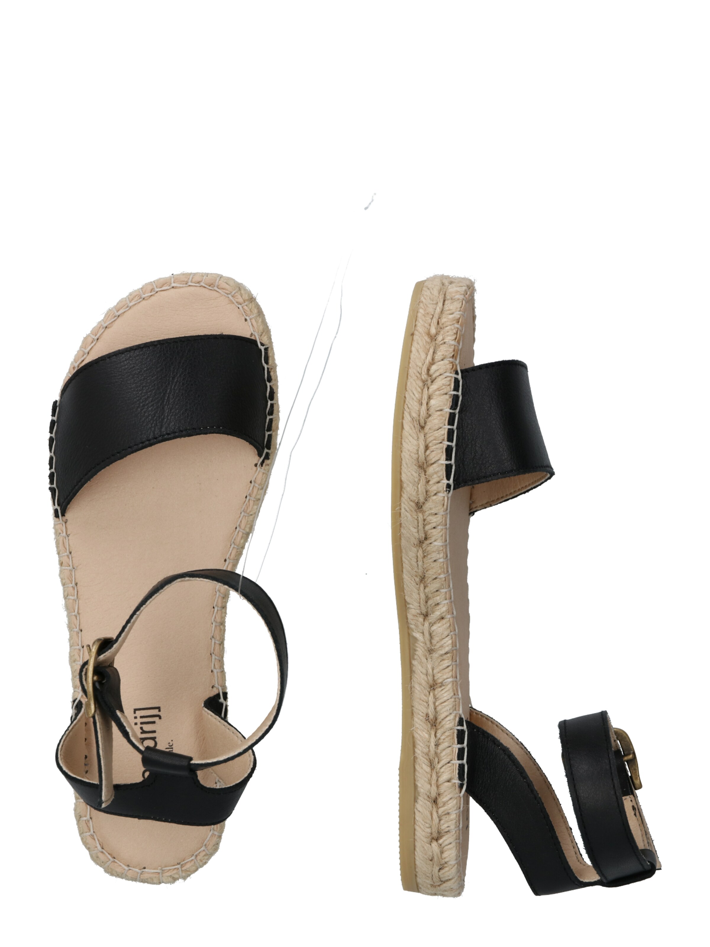 Sandales à lanières 'Nimes' espadrij l´originale en noir