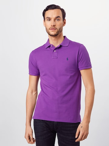 Polo Ralph Lauren Shirt 'SSKCSLIM1-SHORT SLEEVE-KNIT' in Purple: front