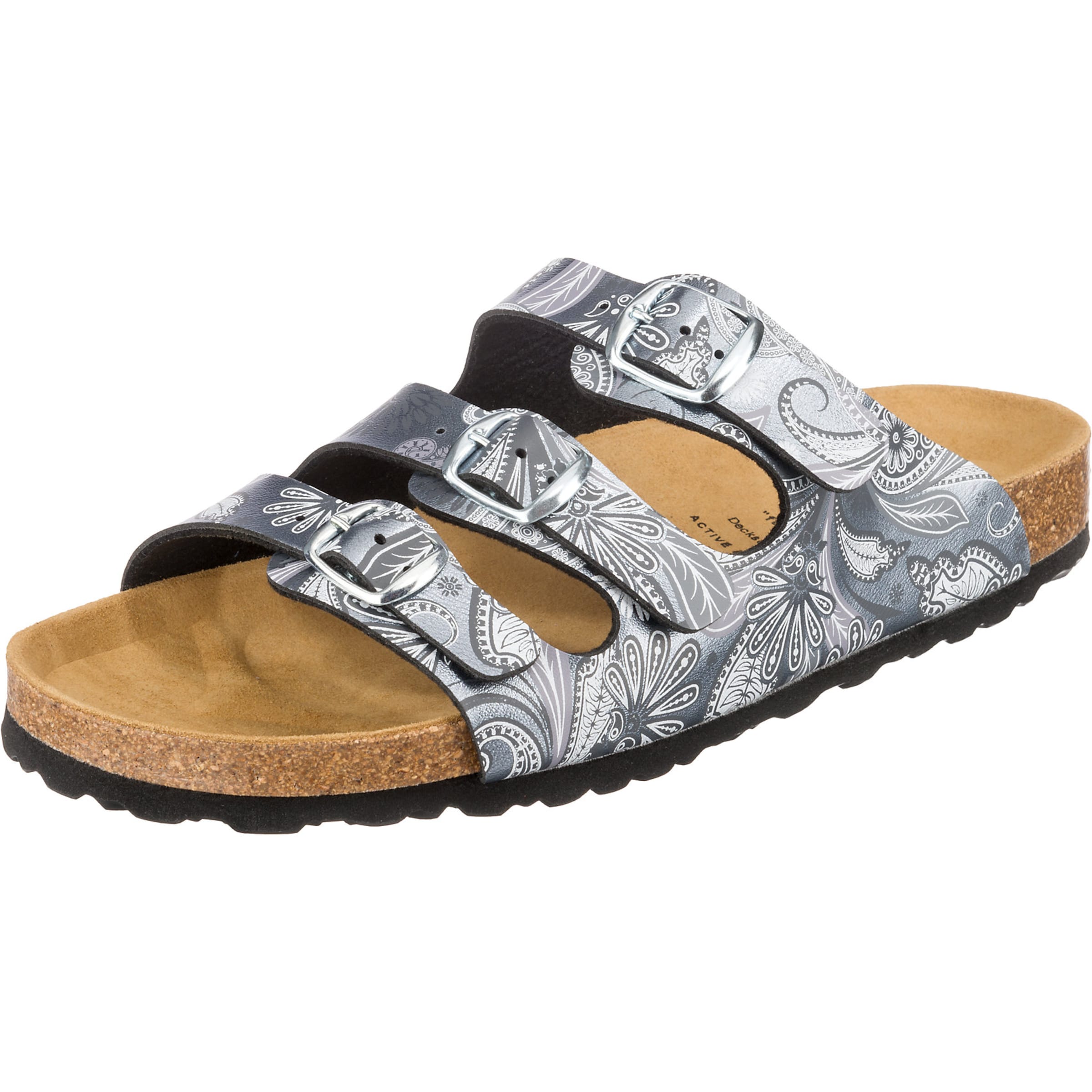 LICO Pantolette 'Bioline' in Grau: Vorderseite