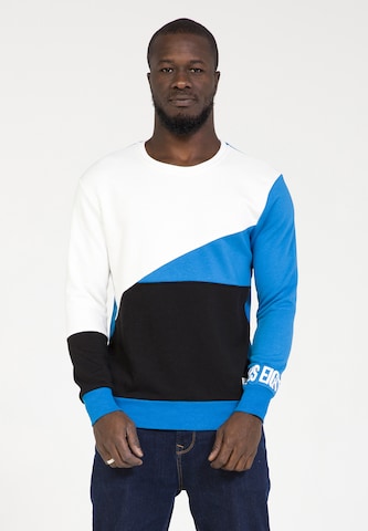 Sweat-shirt PLUS EIGHTEEN en bleu : devant