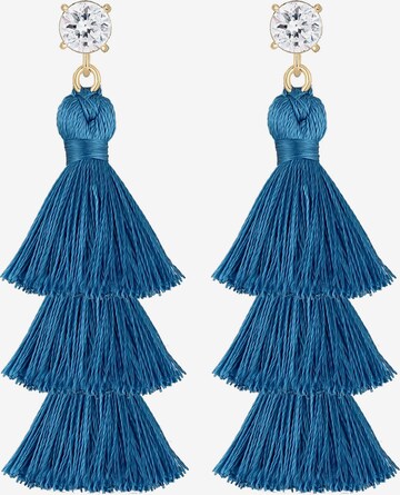 ELLI Earrings 'Tassel' in Blue