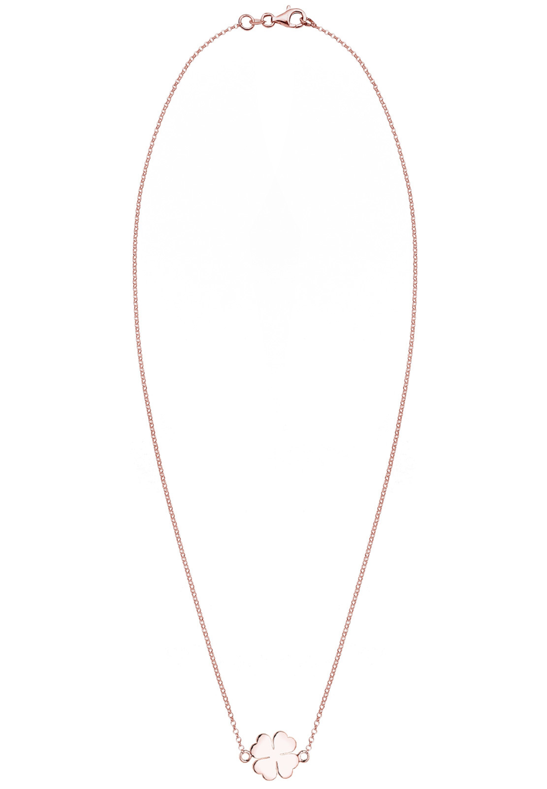 ELLI Kette 'Kleeblatt' in Gold: Vorderseite