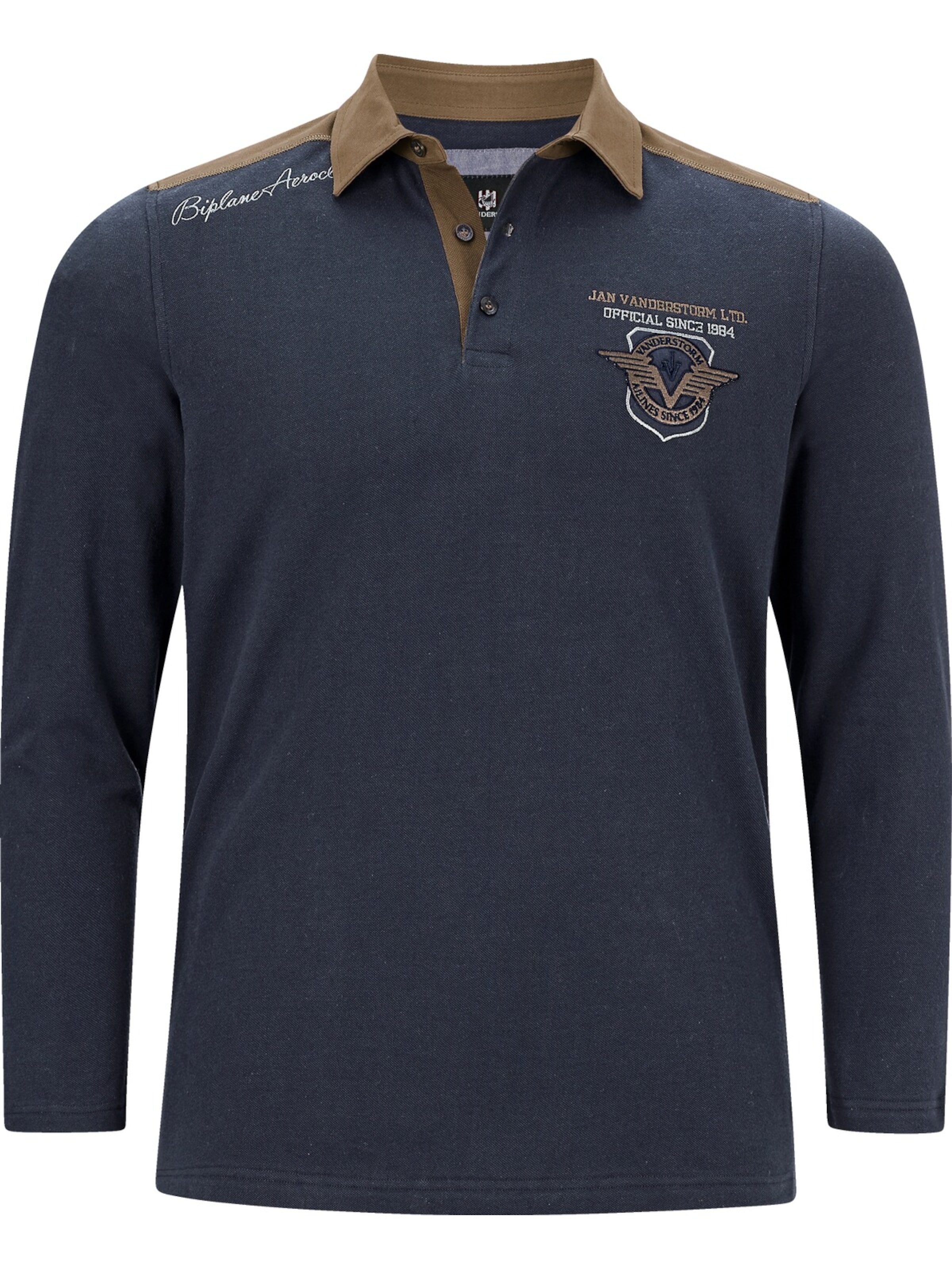 Jan Vanderstorm Sweatshirt 'Baldrek' in Blue: front